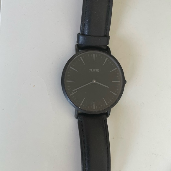 Cluse Black Leather Watch - Picture 2 of 7